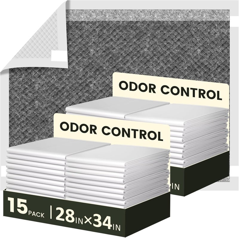 MILDPLUS Chucks Pads Disposable 28"×34" White Charcoal Bed Pads Disposable Underpads Extra Large Incontinence Bed Pads Super Absorbent Pee Pads for Adult,Kids and Pets(30pcs) - Image 1